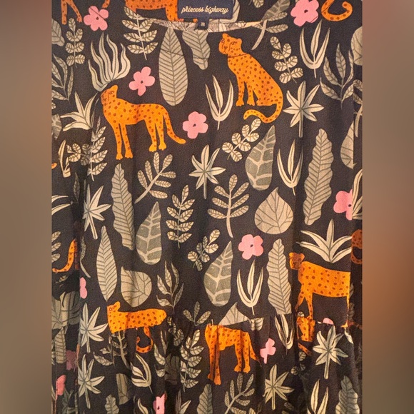 Princess Highway Cheetah and Leaf Print Dress - Picture 2 of 7